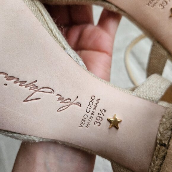 NEW Isa Tapia Prado Raffia Platform Sandals Sz 8.5 Beach Resort Coastal - Picture 9 of 11